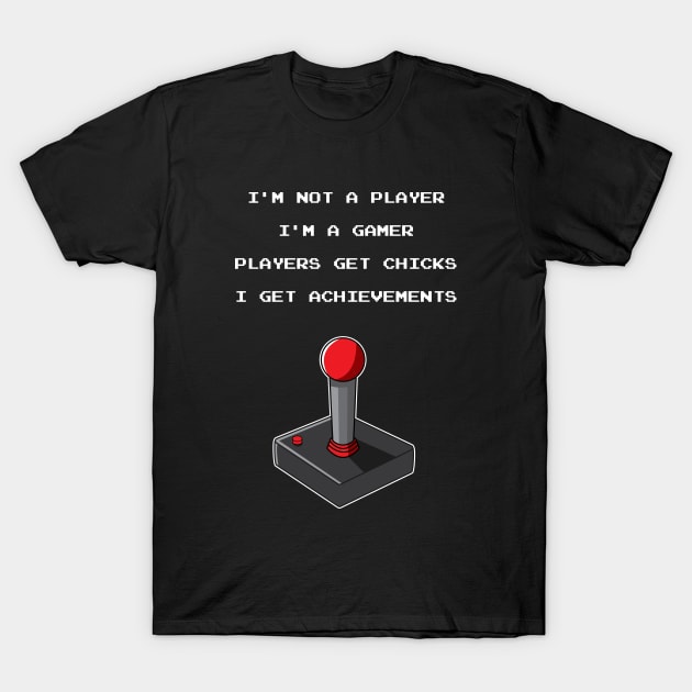 Funny Gamer Design T-Shirt by LetsBeginDesigns